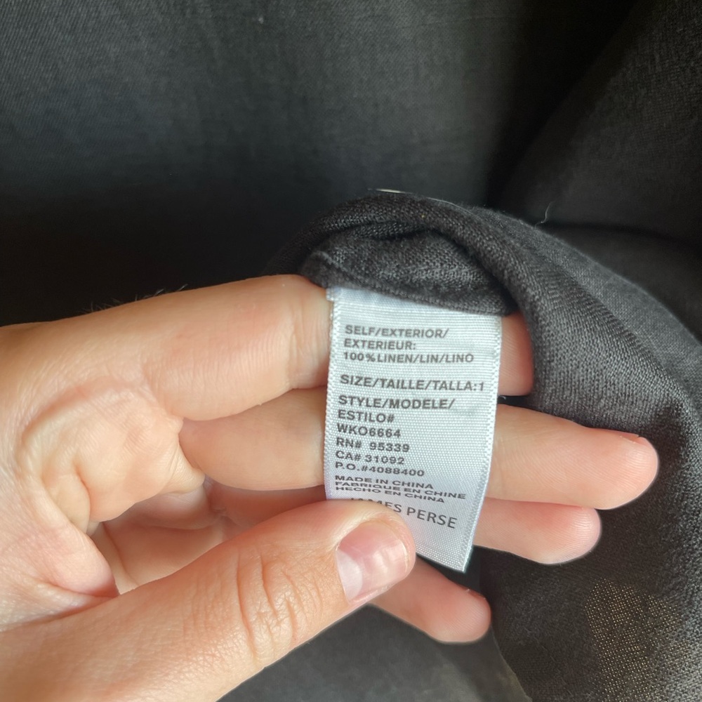 James Perse Linen Open Henley Shirt Dress - Picture 10 of 12